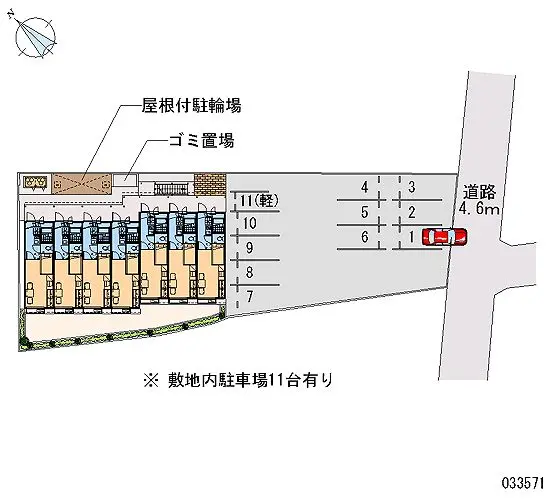 ★手数料０円★加古川市米田町平津　月極駐車場（LP）